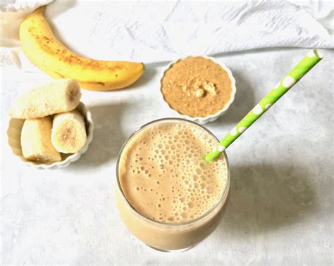 Almond Butter And Banana Protein Smoothie Zesty Olive Simple Tasty And Healthy Recipes