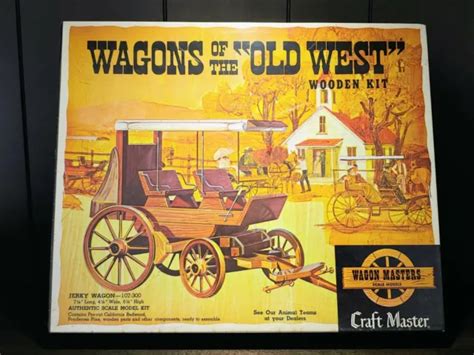 Vintage Craft Masterwagon Master Ox Team Old West Wooden Model Kit