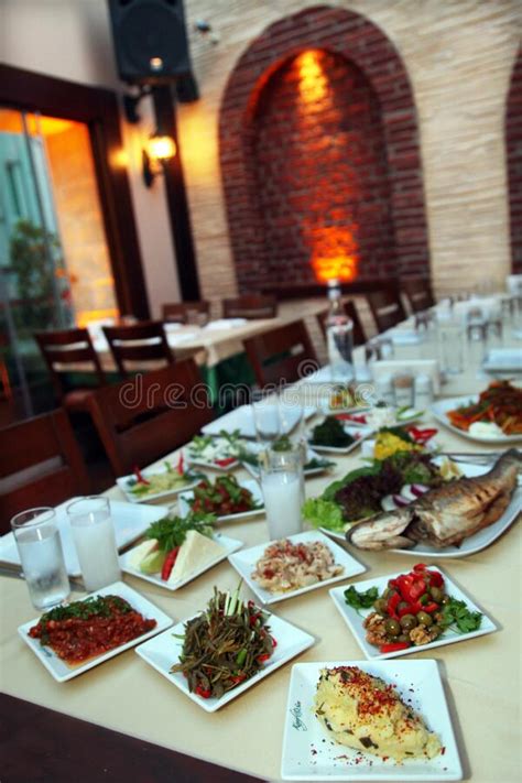 Traditional Turkish Appetizer Foods With Raki Stock Image Image Of