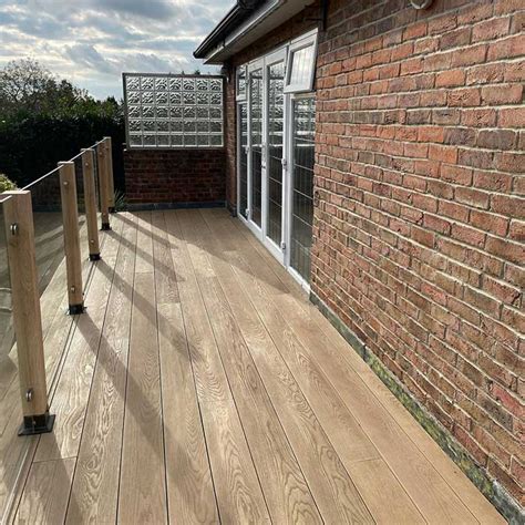 roof millboard decking with balustrade with glass west sussex all on deck