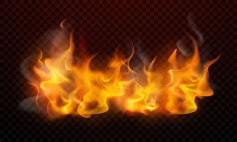 Premium Vector Fire Flames Burning Red Hot Sparks Realistic Abstract