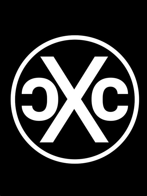 Cxc Logo Official Gear White On Black Train Tracks