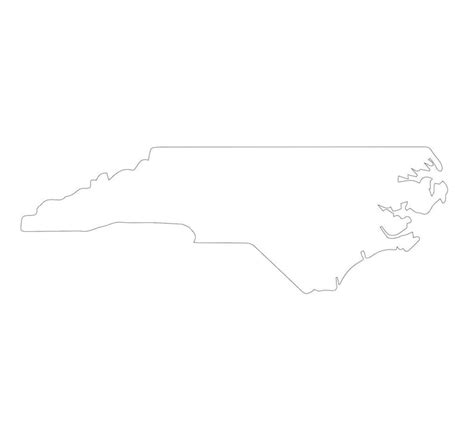 North Carolina State Outline Svg Vector File Etsy New Zealand