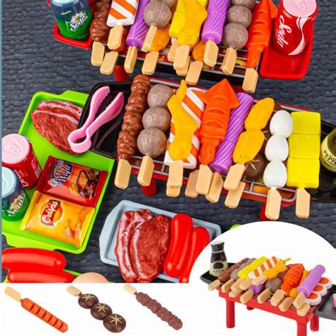 Bbq Cooking Kitchen Toy Pretend Food Assortment Playset Interactive