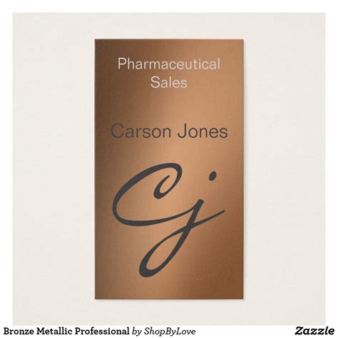 50 cards from £29.99 (£24.99 ex. Bronze Metallic Professional Business Card | Zazzle.com ...