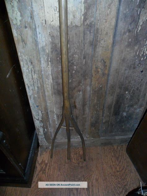Primitive Old Wooden Hay Rake Fork 34 Long Constructed From 1