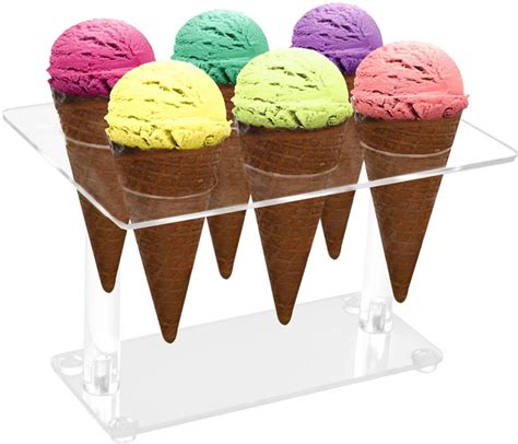 Buy Ailelan Cone Holder Clear Acrylic Ice Cream Cone Holder Cone