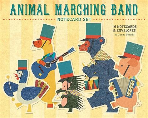 Animal Marching Band Notecard Set By Junzo Terada Uk