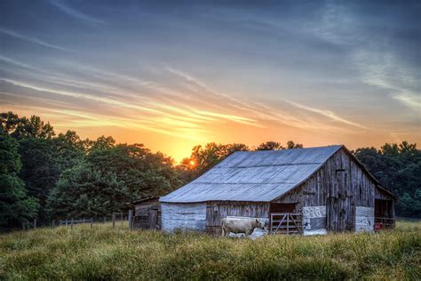 Sunset Over Georgia Farm Photograph By Aaron Morgan Fine Art America