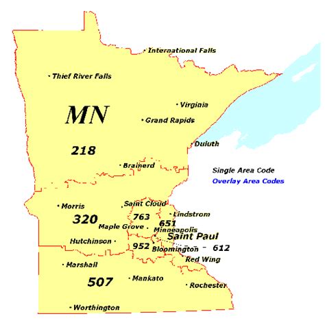 Area Codes In Minnesota