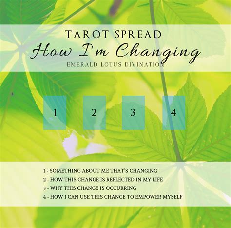 Tarot Spread How Im Changing — Emerald Lotus