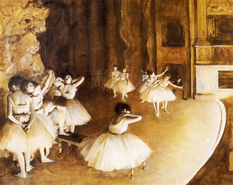 The Ballet Rehearsal On Stage 1874 Edgar Degas