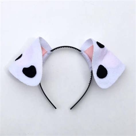 Dalmatian Dog Ears Headband Tail Tutu Collar Iron On Spots Etsy Dog