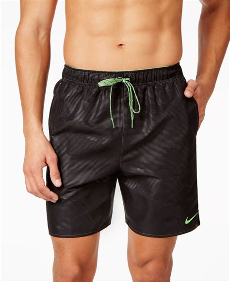 Nike Performance Quick Dry Solid Swim Trunks In Black For Men Lyst