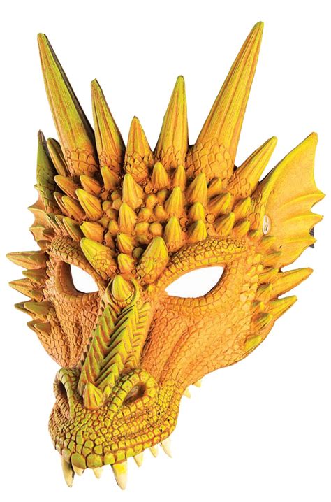 Yellow Dragon Half Mask