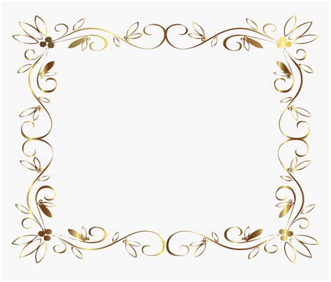 Crea invitaciones originales gratis en minutos. Delicate Gold Frame - Marcos Para Invitaciones De Boda, HD ...