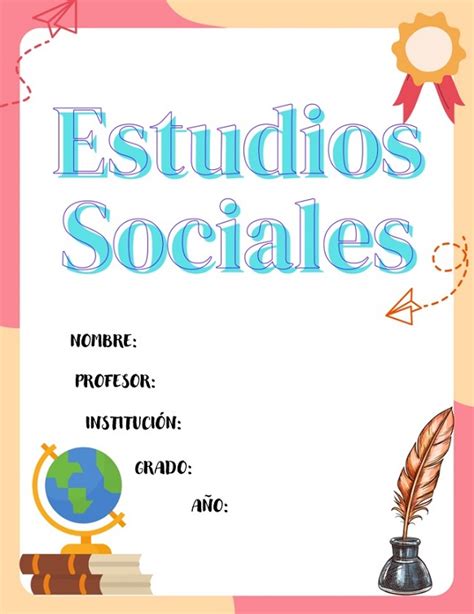 Llᐈ Carátulas De Estudios Sociales Para Imprimir En Word