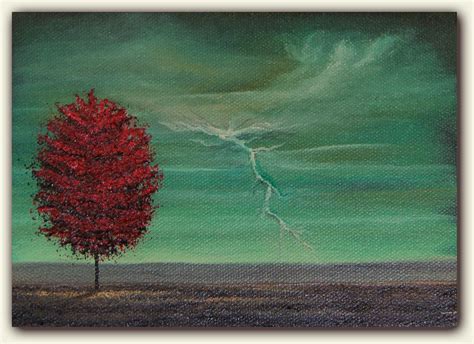 Original Stormy Sky Painting Stormscape Oil Painting By Bingart