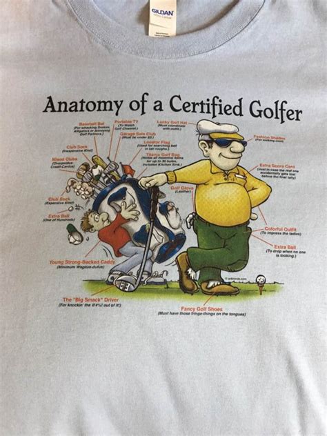Golf Shirt Anatomy Of A Certified Golfer Humorsweatshirt Etsy