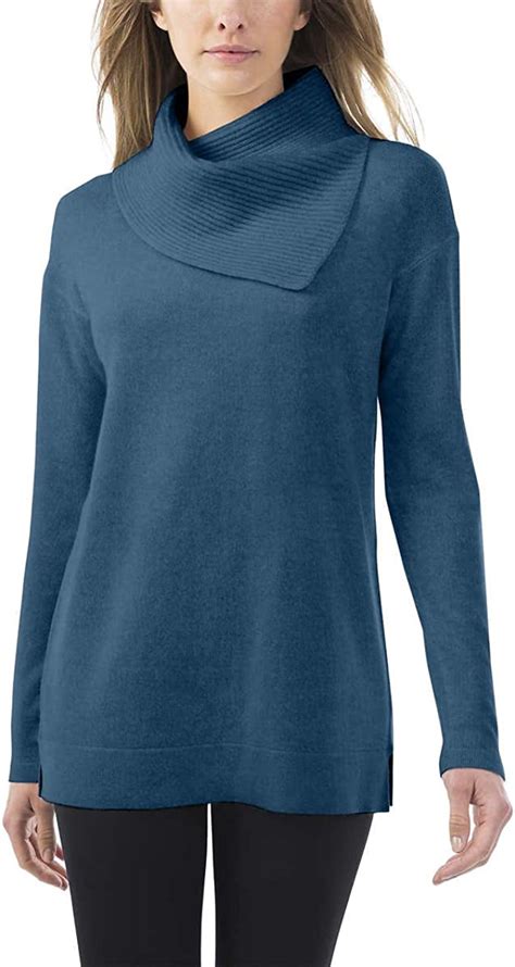 Celeste Ladies Wool Cashmere Sweater Blue X Large Clothing