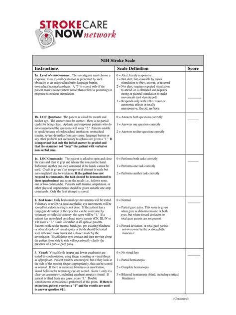 National Institute Of Health Stroke Scale Nihss Aphasia Reading