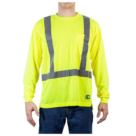 Hi Vis Type R Class 2 Long Sleeve Pocket Tee Berne Apparel