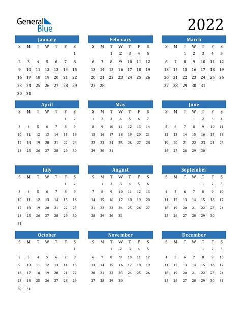 2022 Calendar Pdf Word Excel