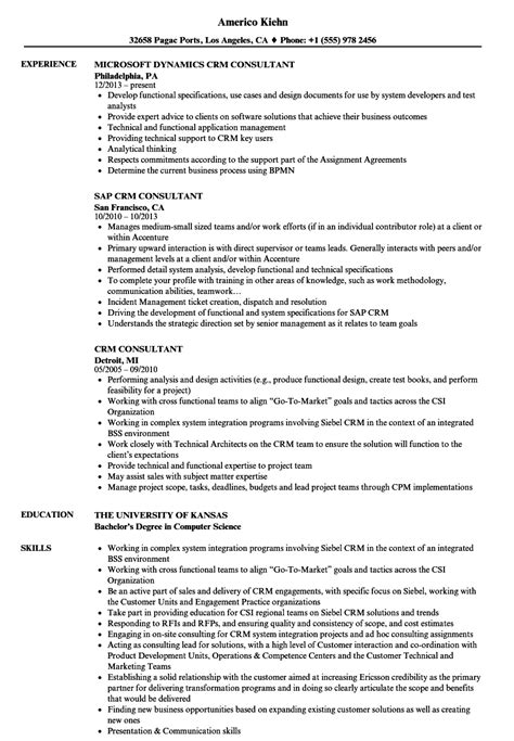 Looking for it consultant resume samples? CRM Consultant Resume Samples | Velvet Jobs