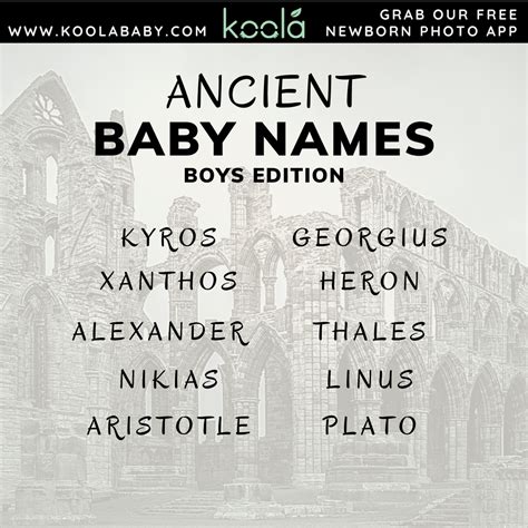 Uncommon Ancient Greek Baby Names For Boys Baby Boy Names Greek Baby