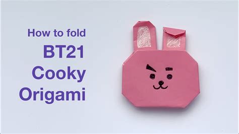 Bt21 Cooky Origami Tutorial Modified From Traditional Model Youtube