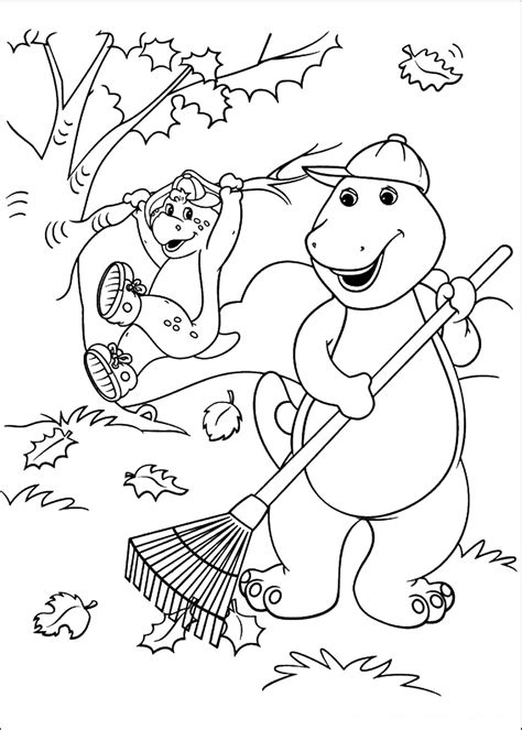 Download or print this amazing coloring page: Barney Coloring Pages