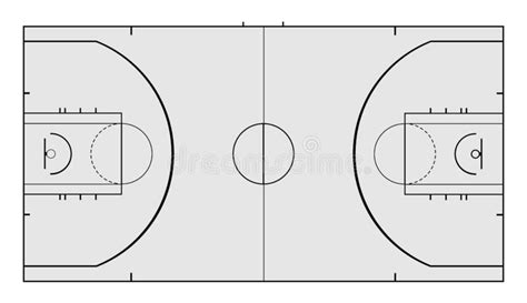 Diagrama De Cancha De Baloncesto Vector Ilustración Aislado Sobre Fondo