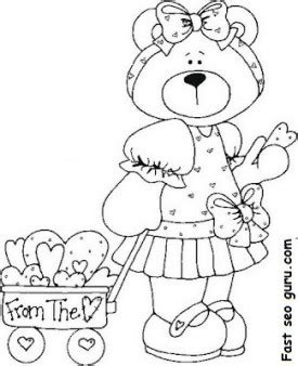 printable valentines day sweet teddy bear coloring pages  printable coloring pages  kids