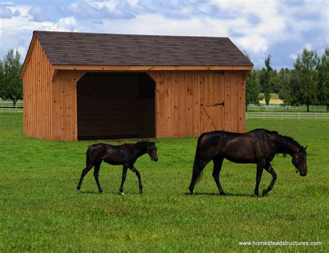 A red barn is an iconic american classic and a common color for horse barns. Horse Barns | Homestead Structures