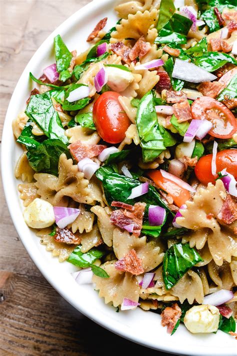 Toss to coat and taste for seasoning. BLT Pasta Salad Recipe - Add a Pinch