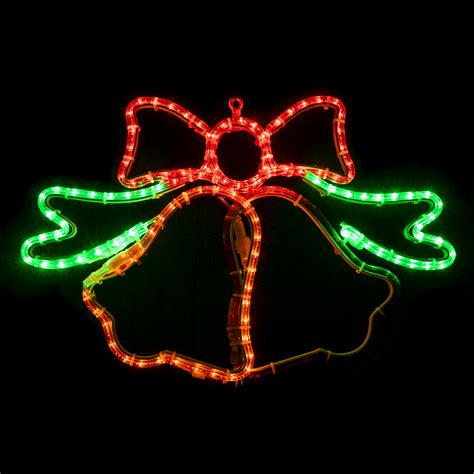 26 Inch Animated Green Red And Yellow Led Rope Light Christmas Ringing