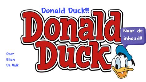 Spreekbeurt Donald Duck By Elian De Valk