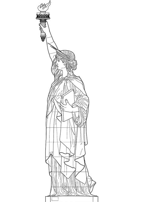 Dibujos De Estatua De La Libertad 11 Para Colorear Para Colorear