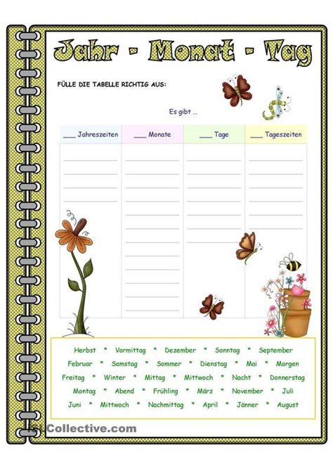 Ich habe für die kinder ein faltbuch im stil finkenmini gebastelt. Jahr - Monat - Tag _ Zuordnung | Lernen, Deutsch lernen ...