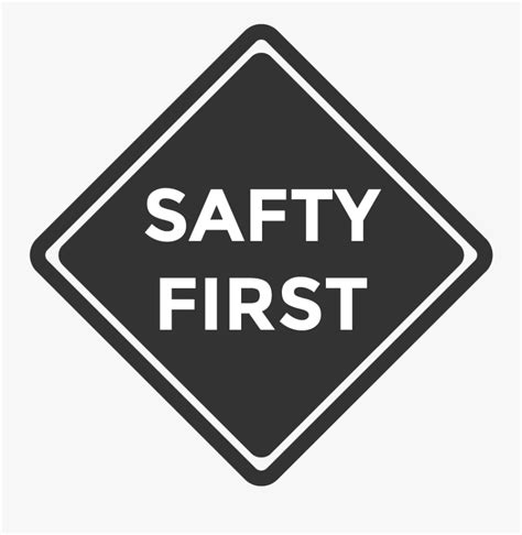 Safety First Black And White Free Transparent Clipart Clipartkey