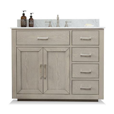 Crafted from solid fir wood and finished in a driftwood look, this piece showcases a traditional look perfect for industrial aesthetics. Darby Home Co Gertz 42" Single Bathroom Vanity Set | Wayfair | 42 inch bathroom vanity, 40 inch ...