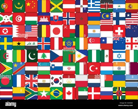 Some Of World Flags Icons Background Stock Photo Alamy