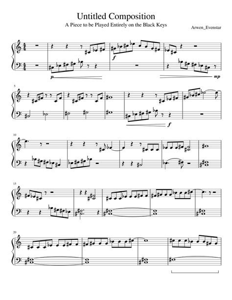Wiki for jobs that begin in fall 2015 can be found here. Untitled Composition No. One Sheet music for Piano | Download free in PDF or MIDI | Musescore.com
