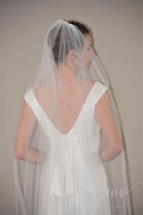 Cathedral Wedding Veil With Hand Placed Pearls Cathedral Wedding Veils Cathedral Wedding