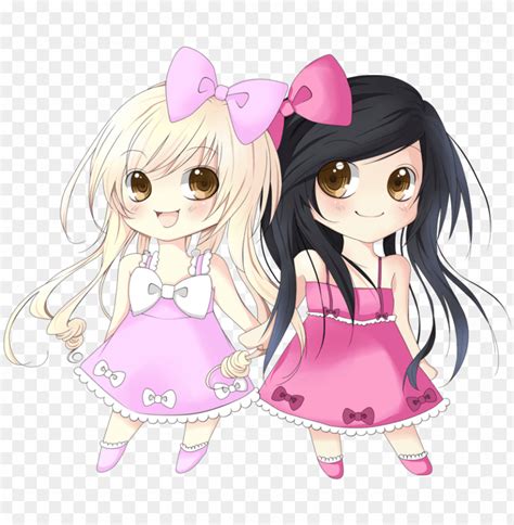 Friendship Bff Two Anime Girls Two Cute Anime Girls Best Friends On