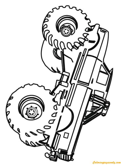 Select your favorite monster truck coloring page and start coloring. Simple Grave Digger Monster Truck Coloring Pages ...