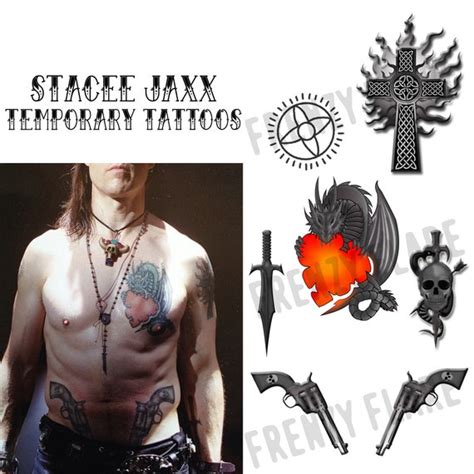 Stacee Jaxx Rock Of Ages Temporary Tattoos For Cosplayers Of Etsy