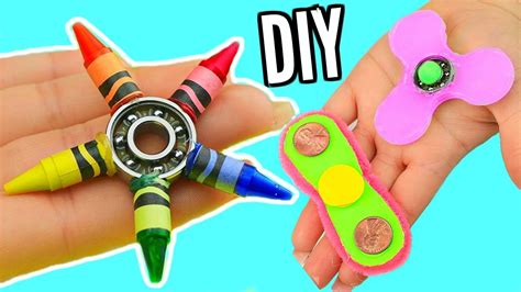Diy Fidget Spinners 3 Ways To Make A Fidget Spinner Toy Youtube