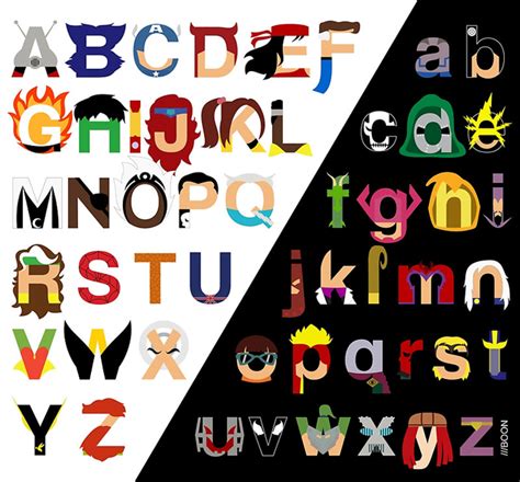 Truetype and opentype fonts available. Marvelphabet, A Typographic Marvel Comics Alphabet by Mike ...