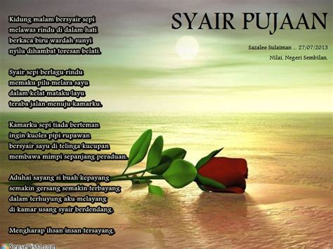 Ada banyak contoh kalimat menggunakan kata depan bahasa inggris beserta artinya. Sang Pujangga Langit(Penawar Rindu): SYAIR PUJAAN.